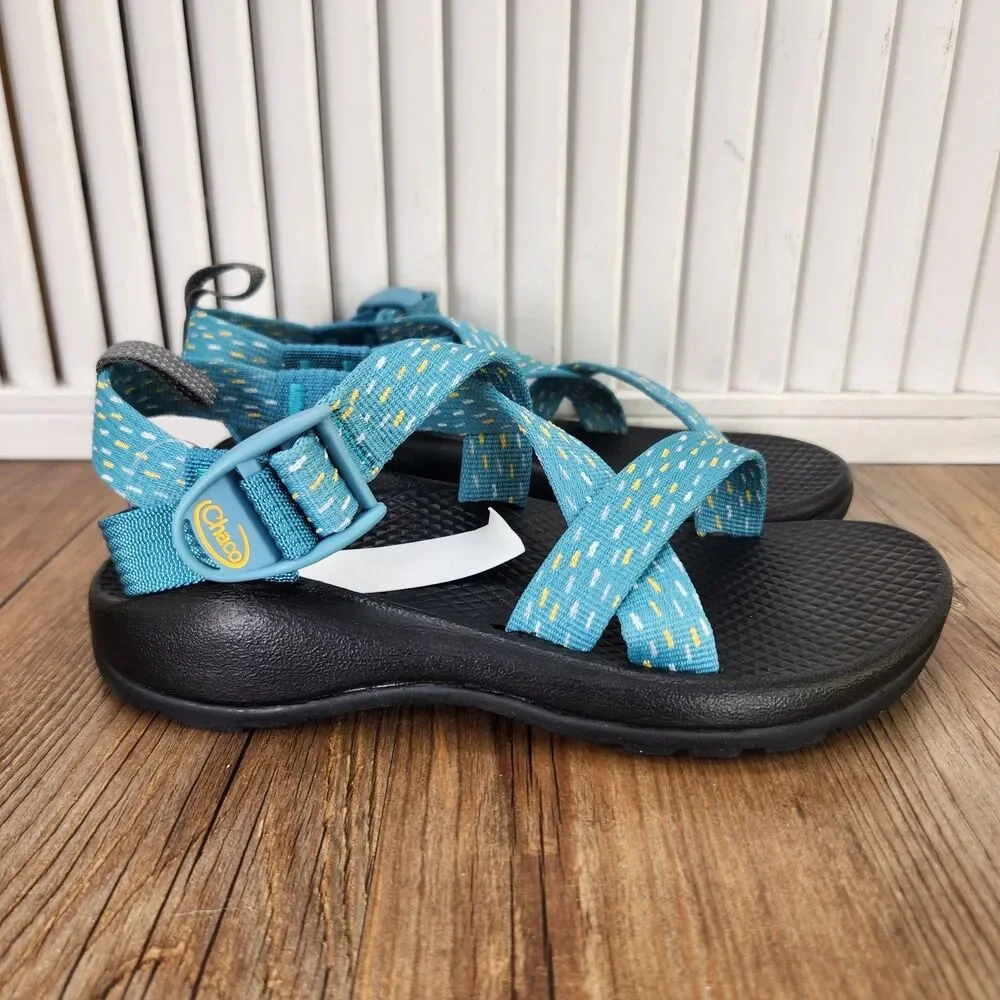 Chaco Z/1 Ecotread Kids 1M Clip Aqua Blue Hiking Beach Strappy Sandals JCH180352